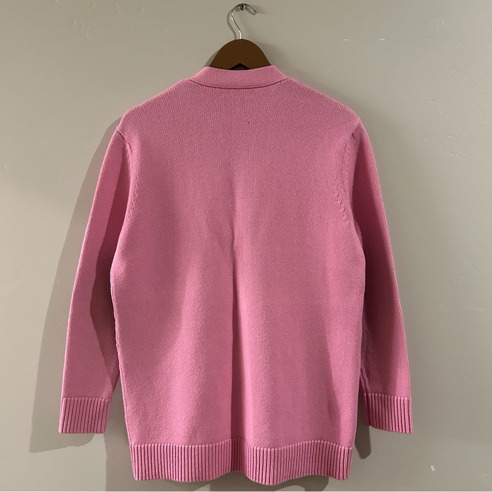 alice + olivia | bradford stace face grandpa cardigan in electric pink ↷ - Picture 14 of 16